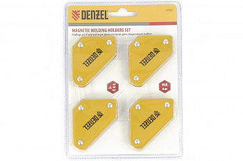 Набор из 4 магнитных фиксаторов для сварочных работ DENZEL 97555