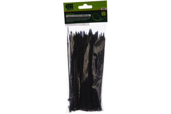 Хомут СИБРТЕХ 180 х 3,6 мм черный 100 шт 45550