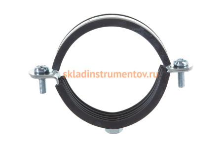 Трубный хомут с гайкой ЗУБР 2 1/2", 6шт, оцинкованный 37850-75-80