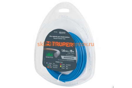 Леска (1,6 мм х 15 м) для триммеров  HTA-65 Truper 17605