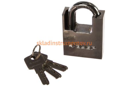 Навесной замок с дополнительной защитой 50 мм ЗУБР ЭКСПЕРТ 37223-50