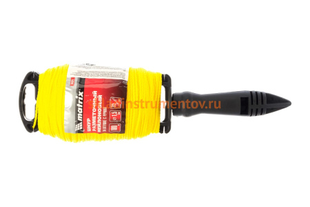 Нейлоновый разметочный шнур на катушке c ручкой MATRIX D1,5мм, 100м, 84824