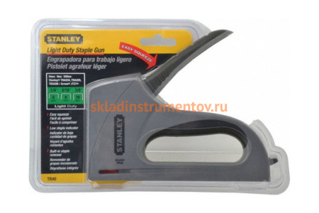 Степлер с извлекателем скобы для скоб типа А 6-10мм Eu Stanley Light Duty Tr40 6-TR40