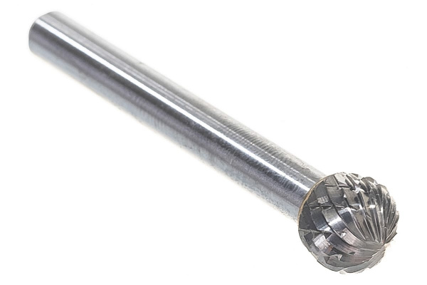 Борфреза твердосплавная сферическая с двойной насечкой (10х9 мм; хвостовик 6 мм) ПНЕВМО-ТРЕЙД D1009-M06