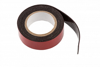 Клейкая лента MATRIX на вспененной основе, двусторонняя, черная, 19 мм х 1,5 м 89085