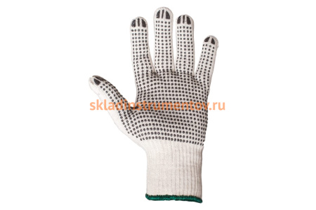 Трикотажные перчатки Jeta Safety, из хлопкоэфирной пряжи, c точечным ПВХ покрытием, размер L, 12 пар, JD011/L