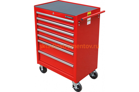 Инструментальная тележка Станкоимпорт на колесах 7 ящиков красная BTD-270071CS