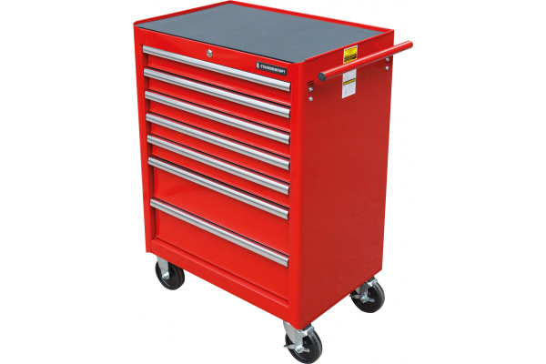 Инструментальная тележка Станкоимпорт на колесах 7 ящиков красная BTD-270071CS