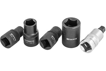 Набор с пятигранным профилем для обслуживания тормозных механизмов Thorvik 1/2 DR, 5 пр 53238