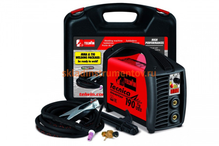 Сварочный аппарат Telwin TECNICA 190 TIG/MMA DC LIFT VRD + PLASTIC CASE + MMA/TIG KIT 816220