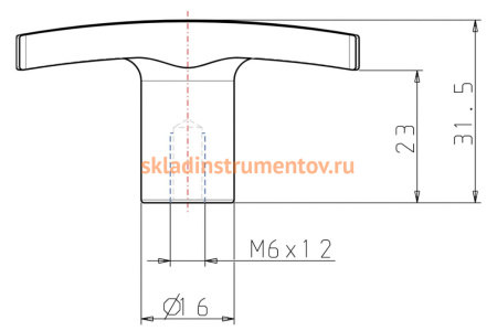 Т-образная рукоятка KIPP K0180.16006
