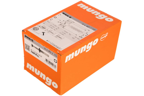 Дюбель с шурупом 6 x 40 Mungo MNA-G 100 шт. MUN-1122604G