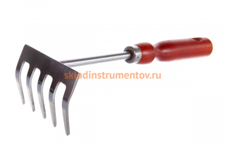 Грабельки из нержавеющей стали с деревянной ручкой 250 мм GRINDA 8-421149_z01