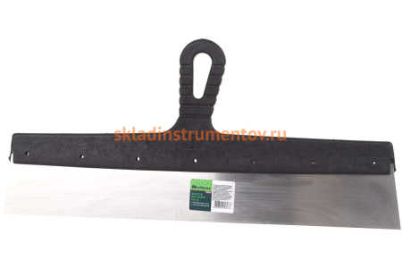 Шпатель фасадный из нержавеющей стали, 450 мм, пластмассовая ручка СИБРТЕХ 85450