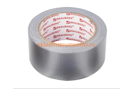 Клейкая армированная лента BRAUBERG 48 мм х 25 м, тканевая основа, европодвес 606770