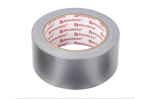 Клейкая армированная лента BRAUBERG 48 мм х 25 м, тканевая основа, европодвес 606770