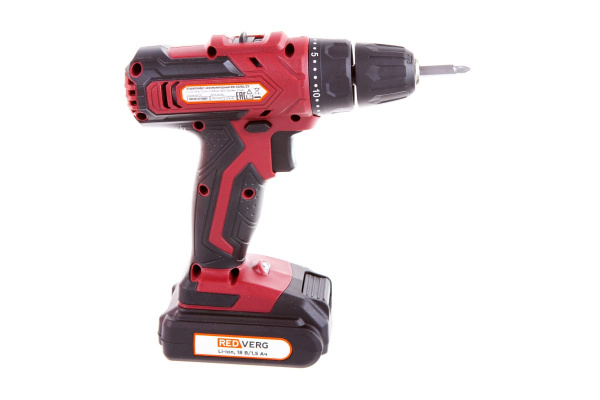 Аккумуляторная дрель-шуруповерт REDVERG RD-SD18L/2Y 6628691
