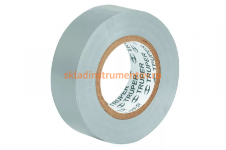 Изолента Truper акрил, 18 м, ширина 19 мм, серая M-33G 12507
