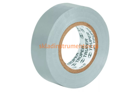 Изолента Truper акрил, 18 м, ширина 19 мм, серая M-33G 12507