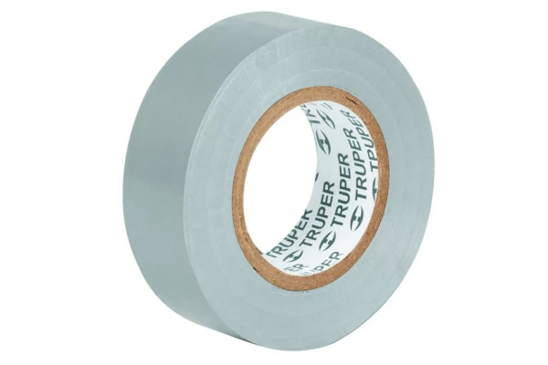 Изолента Truper акрил, 18 м, ширина 19 мм, серая M-33G 12507