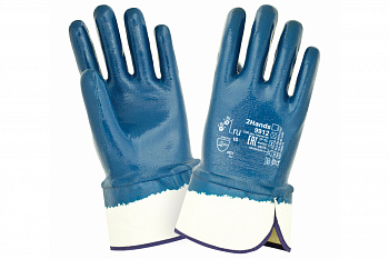 Перчатки 2Hands джерси/полное покрытие нитрилом, манжет крага 9912-10 L