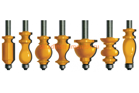 Набор фрез кромочных фигурных (7 шт; хвостовик 12 мм) Энкор 46614