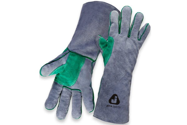 Перчатки сварщика Jeta Safety JWK501 Ferrus Max, цвет серый/темно-зеленый, 10/XL JWK501-XL