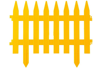 Декоративный забор Grinda КЛАССИКА 28x300 см, желтый 422201-Y