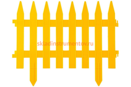 Декоративный забор Grinda КЛАССИКА 28x300 см, желтый 422201-Y