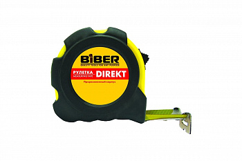 Рулетка (обрезиненный корпус, 5 м х 25 мм) Biber DIREKT 40104 тов-054501