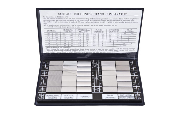 Набор образцов шероховатости поверхности из 30шт, GRIFF Ra 0.05 - 12.5 021174