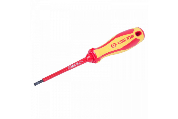 Шлицевая отвертка KING TONY Slotted 4,0 мм, 100 мм, диэлектрическая 14720404