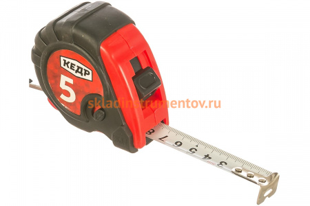 Рулетка с фиксатором-клавишей КЕДР 5м х 19мм 017-0519 23448