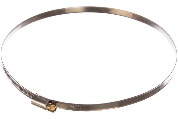 Хомуты СИБРТЕХ нержав.сталь, стандартное болтовое крепление 170-190мм 25шт/уп, ширина 9мм 47596