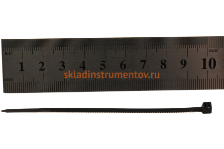 Нейлоновые хомуты-стяжки Сибин 2.5х100 мм черные 100 шт. 3788-25-100