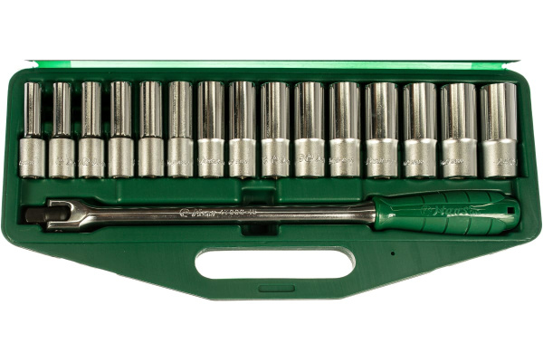 Набор торцевых головок удлиненных (10-24 мм; 1/2"; 16 шт.) Hans 4615MG