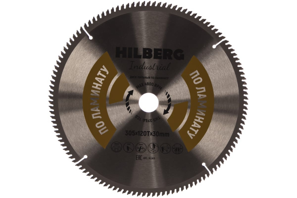 Диск пильный Hilberg Industrial Ламинат (305x30 мм; 120Т) Hilberg HL305