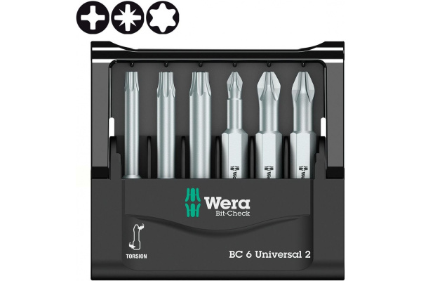Набор бит Wera 851/4 TZ PH 2/50 мм+855/4+867/4 WE-056473