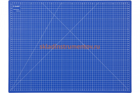 Непрорезаемый коврик Зубр Эксперт 3 мм цвет синий 600x450 мм 09901