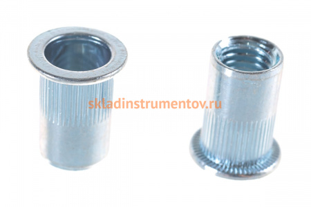 Заклепка резьбовая стальная цилиндрическая с насечкой (100 шт; М10; стандартный борт) MESSER 211110S-100