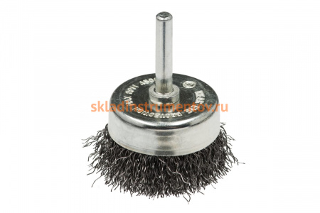 Щетка чашечная с гофрированной проволокой Мастер 104 (15 шт; 75 мм; хвостовик 6х30 мм) Профоснастка 20201004