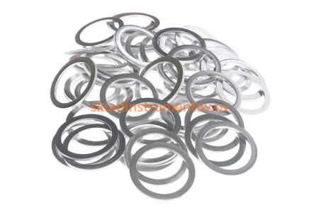 Набор алюминиевых шайб JTC размер: толщина 1.5, внутр. д. 20.4, наружн. д. 25.8 50 шт. 2018A