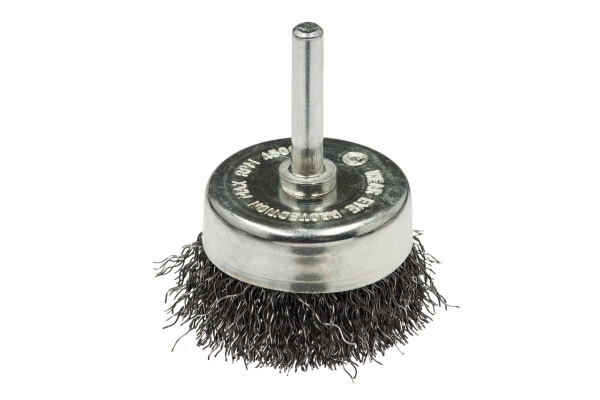 Щетка чашечная с гофрированной проволокой Мастер 104 (15 шт; 75 мм; хвостовик 6х30 мм) Профоснастка 20201004