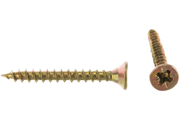 Универсальные шурупы для дерева, ДСП, ДВП Зубр желтопассивированные, PZ, 3,5x30мм, ТФ1, 600 штук 4-300391-35-030