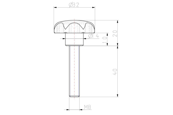 Звездообразная рукоятка KIPP K0155.408X40
