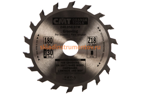 Диск пильный по дереву (180х30х5/3 мм; Z18) CMT 240.050.07M