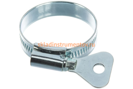 Металлические, червячные хомуты СИБРТЕХ 32-44мм, ширина 12мм, W1, с металлическим ключом, 2шт 476537