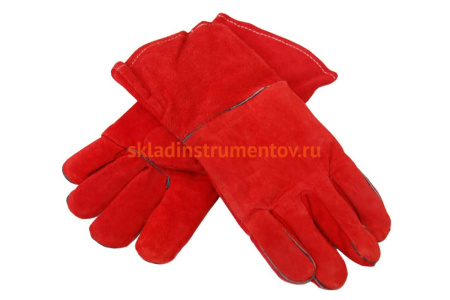 Спилковые краги ELKRAFT Трек12 красные 00000092801 Спилковые краги ELKRAFT Трек12 красные 00000092801