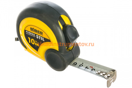 Рулетка (обрезиненный корпус, 10 м х 25 мм) Biber STIL 40085 тов-173009