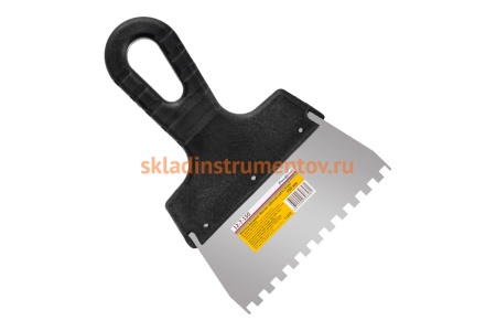 Фасадный зубчатый шпатель (150 мм, зуб.6x6 мм) РемоКолор Мастер 12-7-150